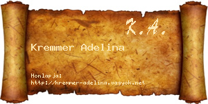 Kremmer Adelina névjegykártya